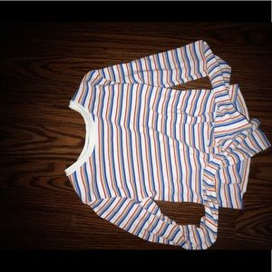 striped brandy melville crop long sleeve